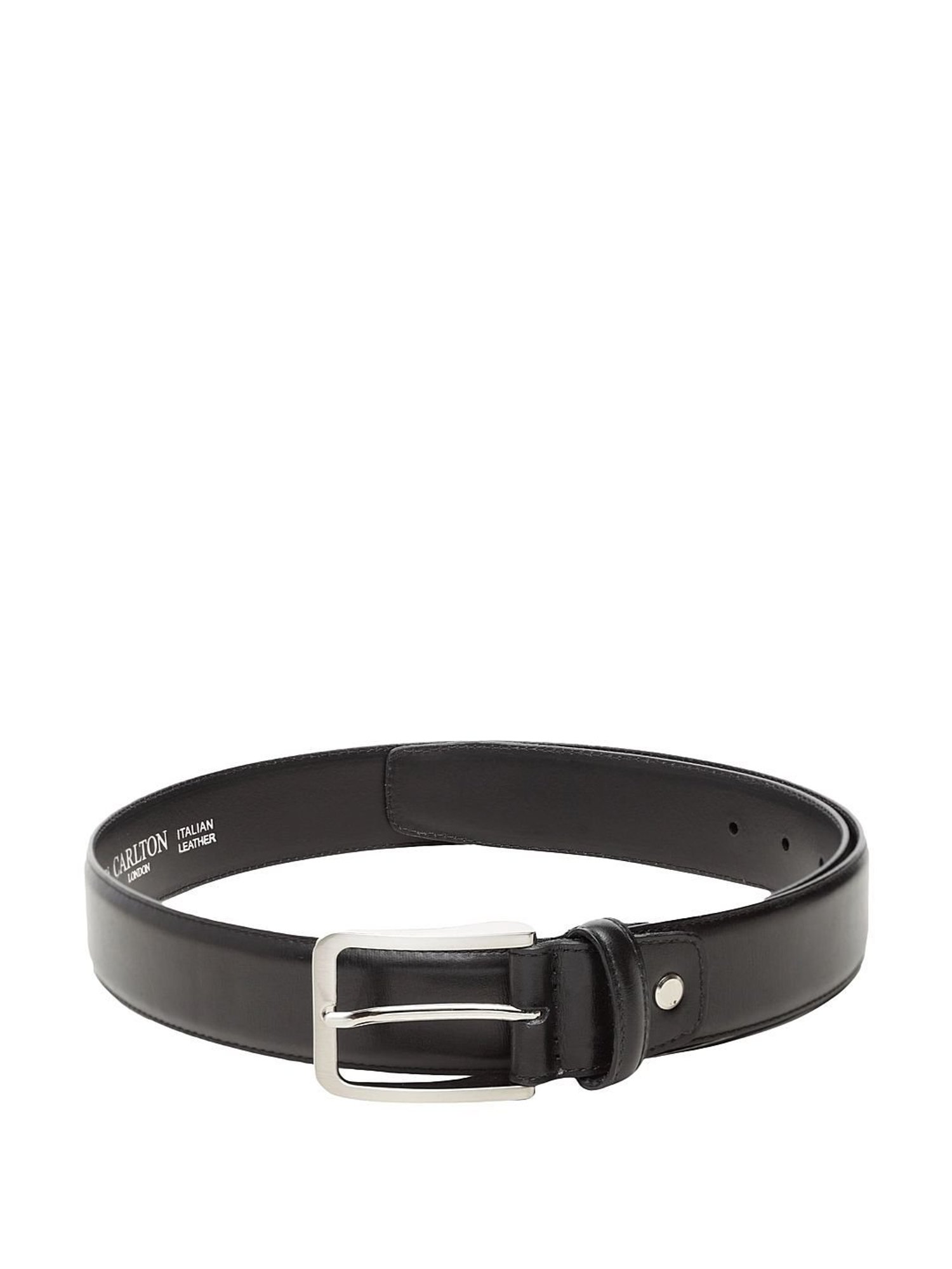 Carlton London Black Leather Waist Belt For Men