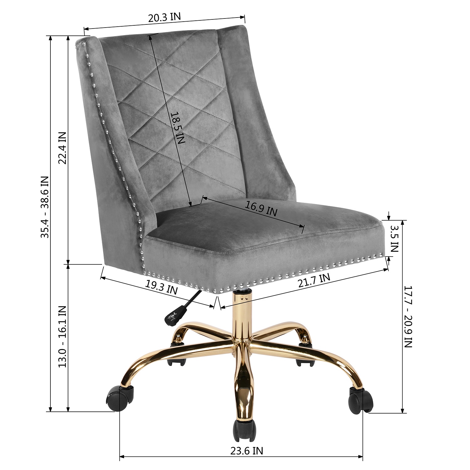 Furniture R Crowell Office Task Chair With Swivel