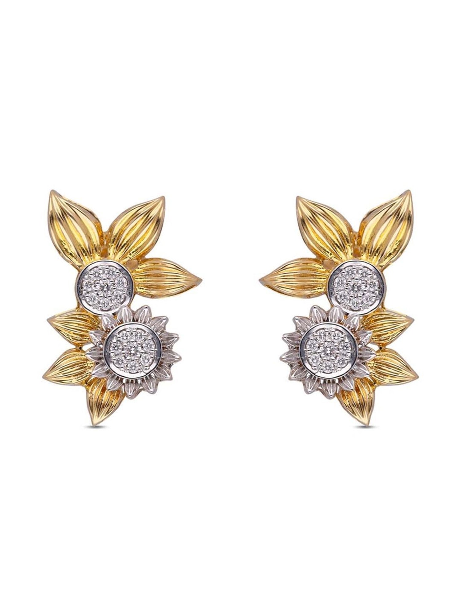 CKC Blooming Brilliance: Floral Diamond Stud