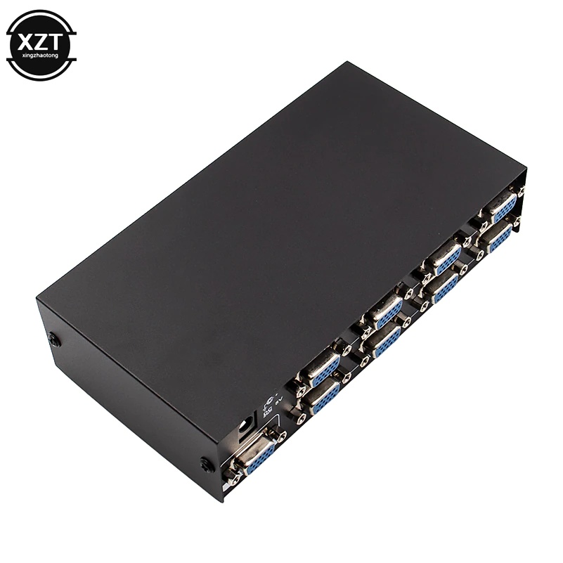 2019 Newest 8 port vga splitter 150mhz PC to 8 VGA Monitor TV Video Splitter 8Port VGA Splitter support 1600*1280