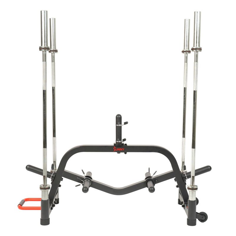 Sunny Health & Fitness Lat Pull Down Attachment Pulley System for Power Racks