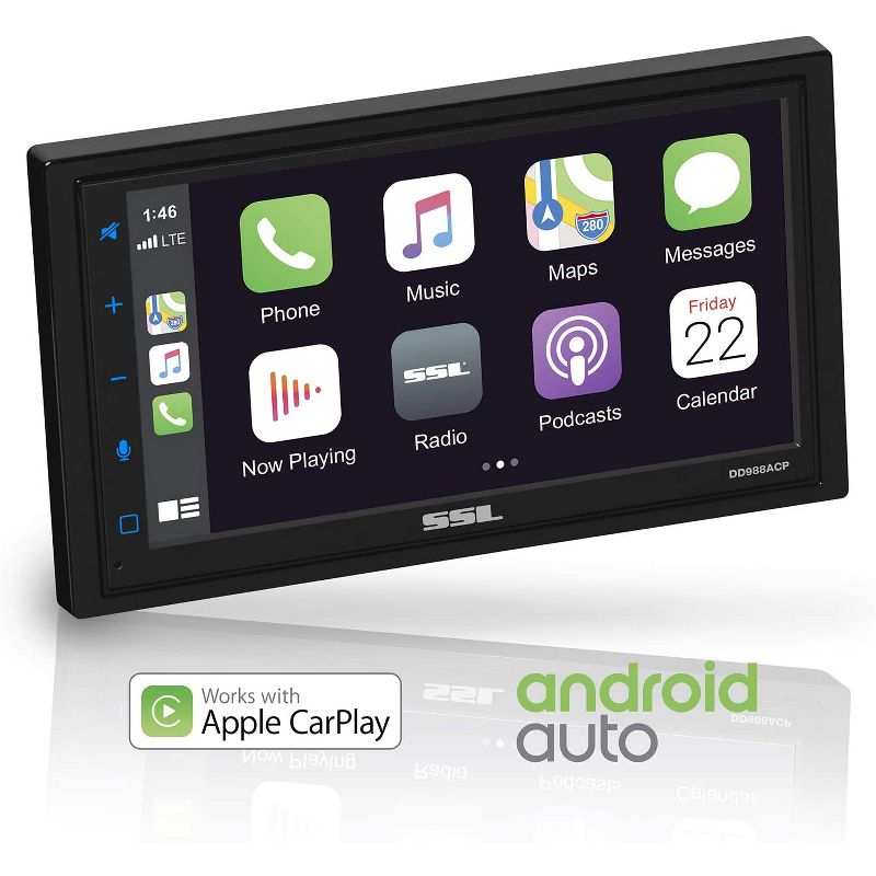 Sound Storm DD988ACP 2 DIN 6.75" Screen Bluetooth USB MP3 Car Audio Receiver (2 Pack)