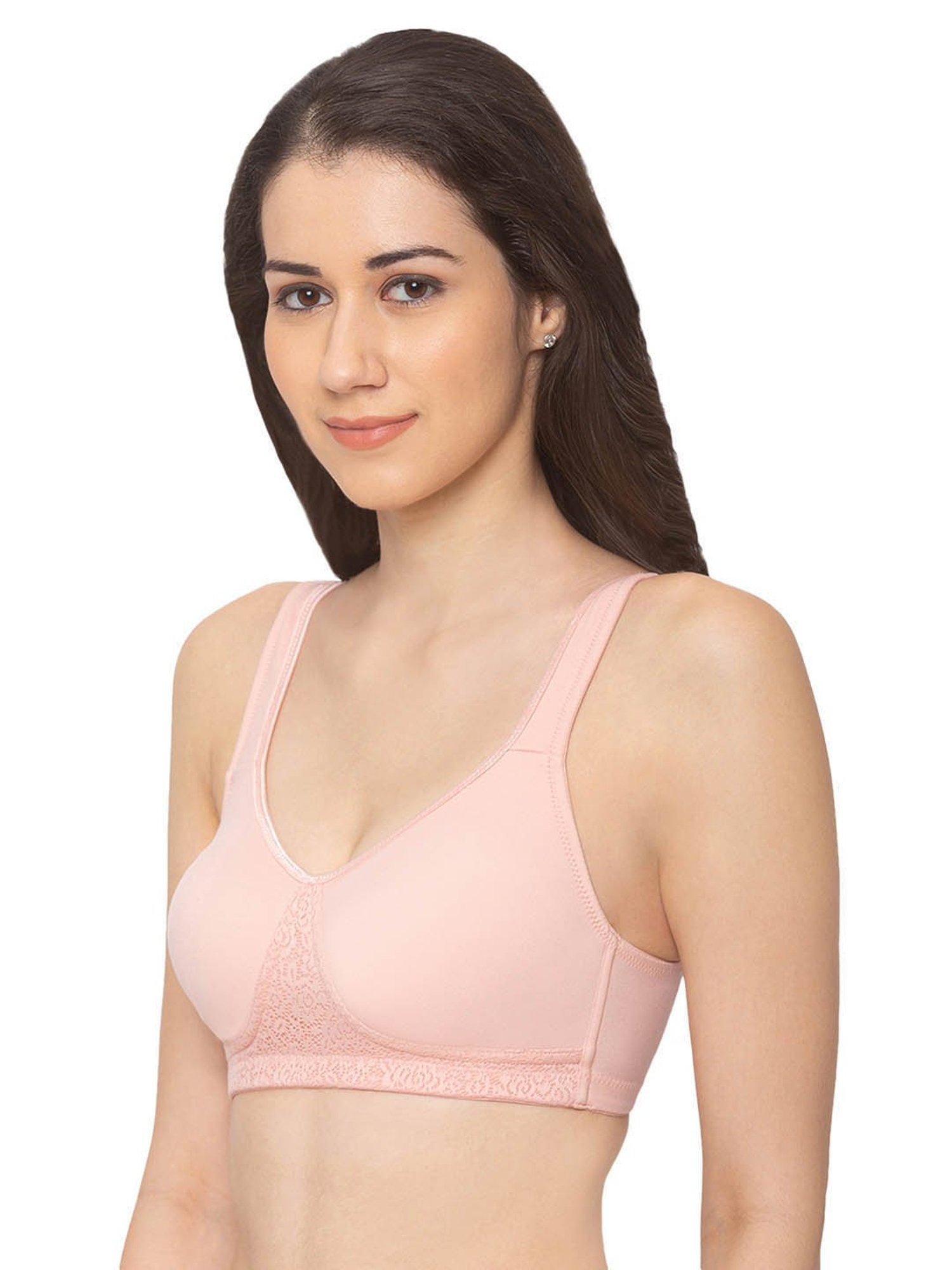 Candyskin Pink Non Wired Non Padded Full Coverage Bra