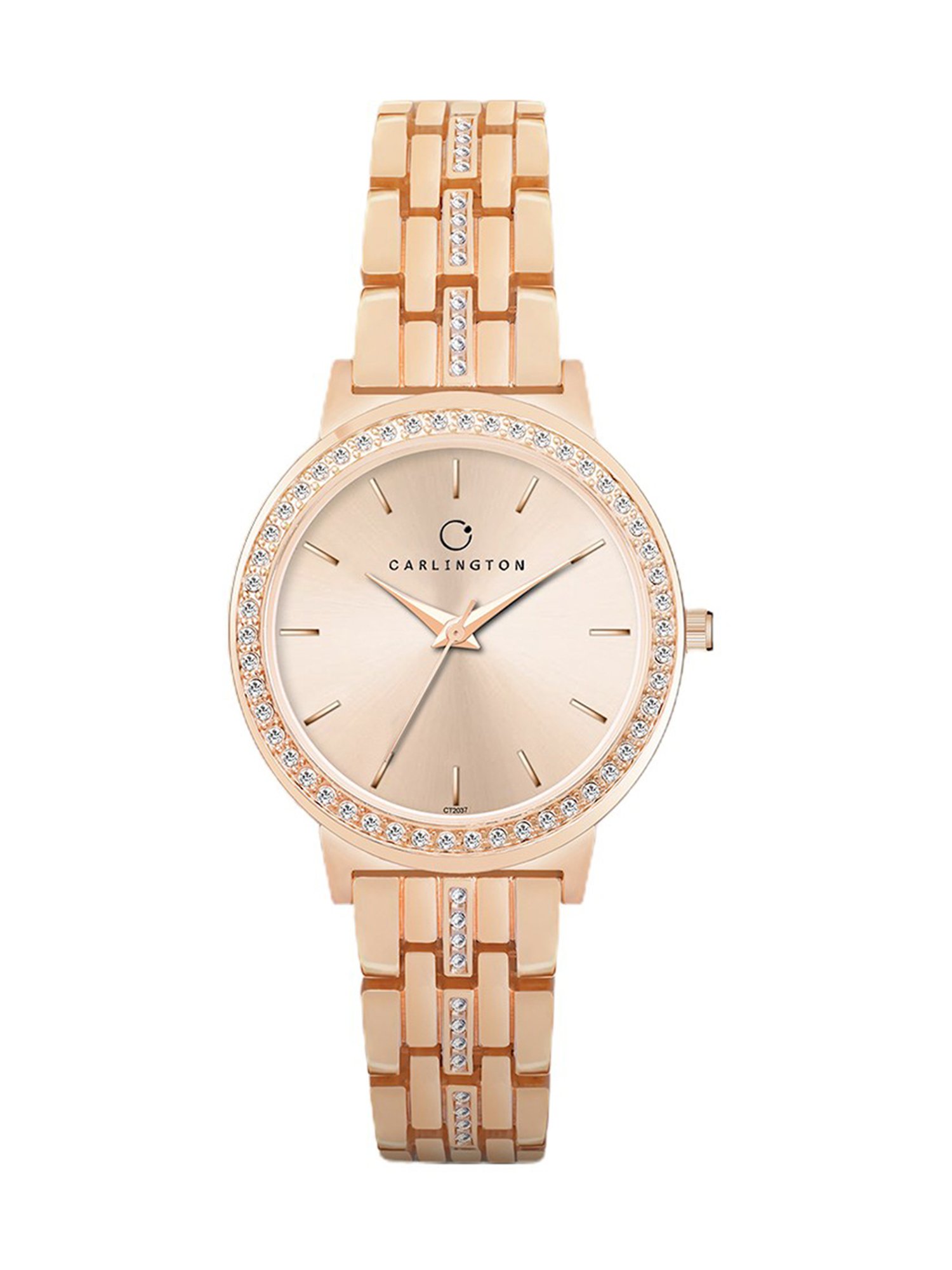 Carlington Iconic 2037 RoseGold Analog Watch for Women