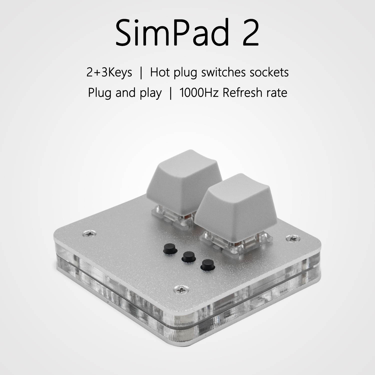 CUUWE SimPad  Mini Keyboard Touch Wheel Axle Tester Gaming Keypad Osu support Cheery Mx Red Switch Gaming Mechanical Keyboard