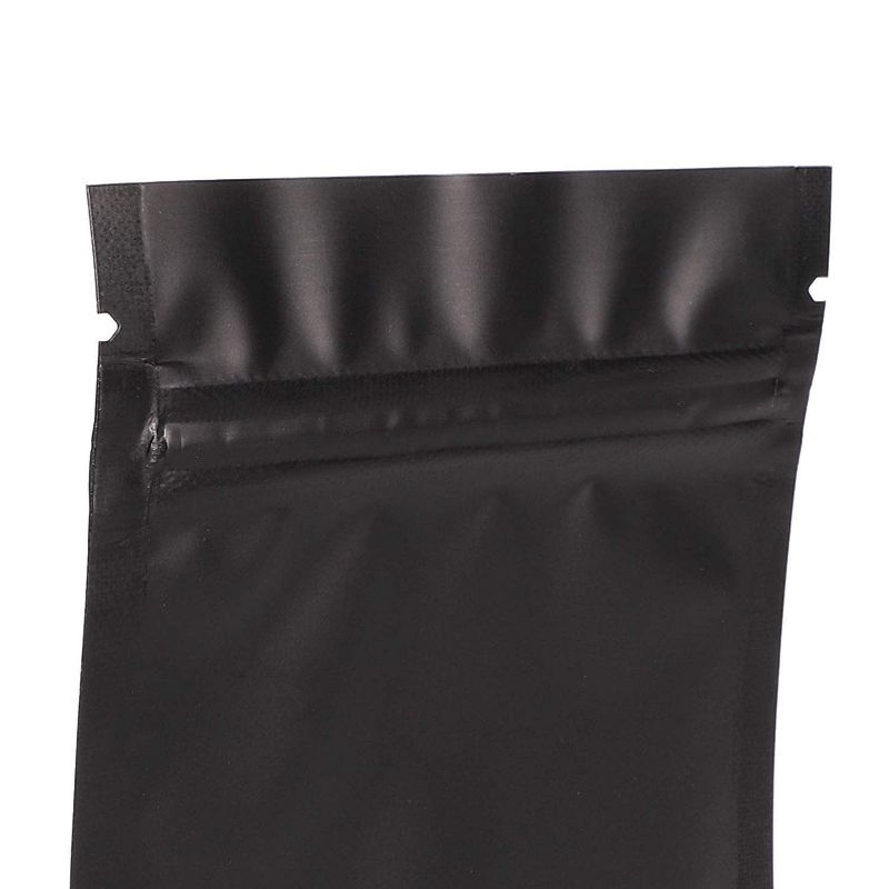 Juvale 100 Pieces Resealable Smell Proof Bags Foil Pouch Bags, Flat Reclosable Bags for Daily Life or Party Supplies, Black 2.9" x 3.8"