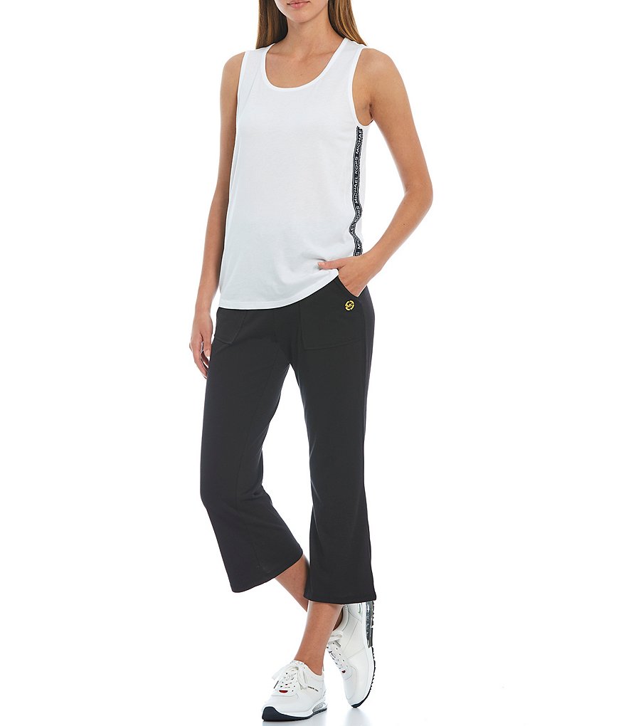 MICHAEL Michael Kors Scoop Neck Side Logo Tape Coordinating Tank