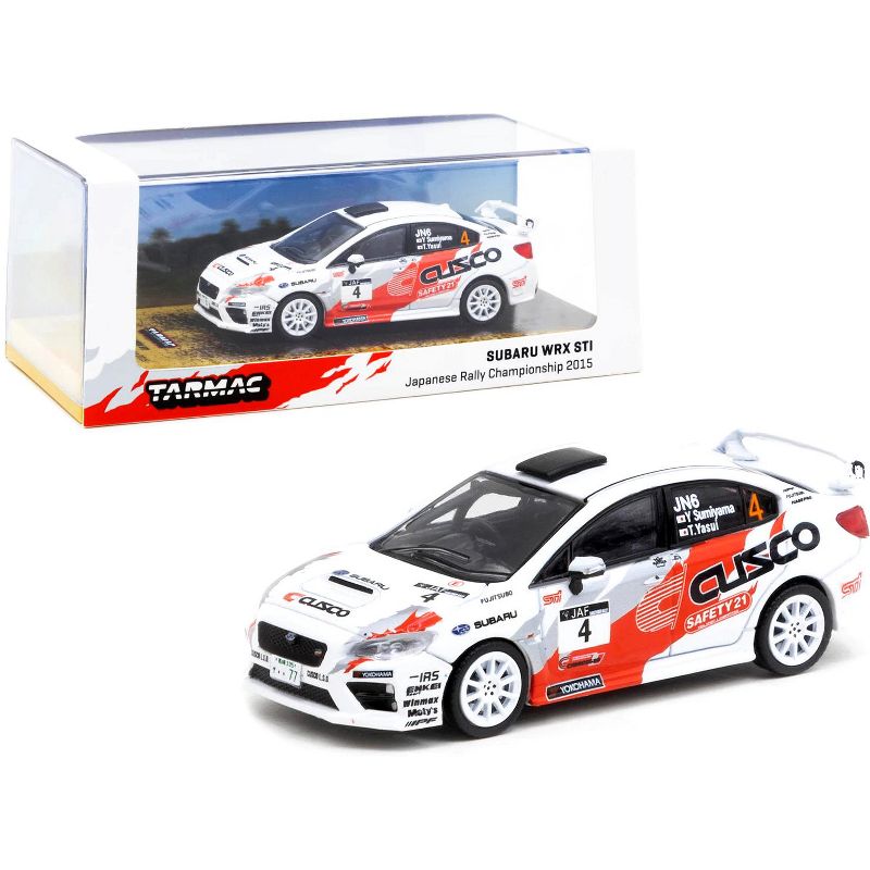 Subaru WRX STi #4 Y. Sumiyama - T. Yasui Japanese Rally Championship (2015) 1/64 Diecast Model Car by Tarmac Works