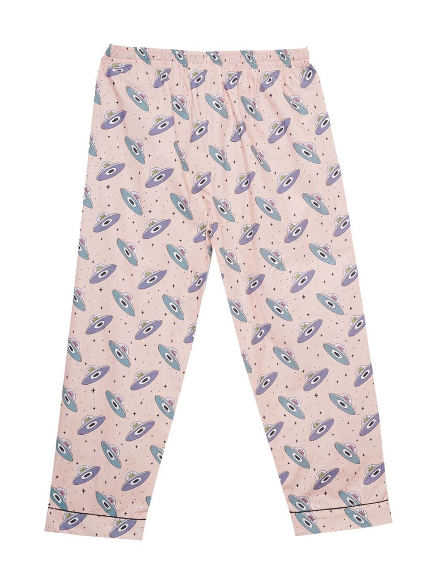 Fluffalump Boys Multicolor Cotton Printed Nightwear Top & Pants Set