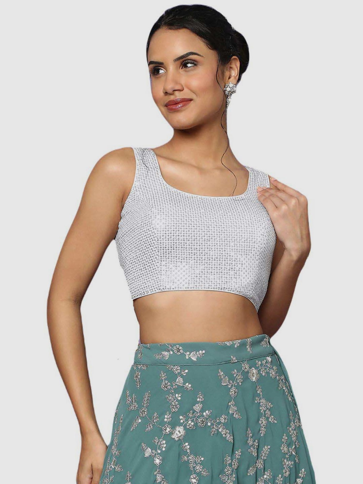 Salwar Studio Red Textured Blouse