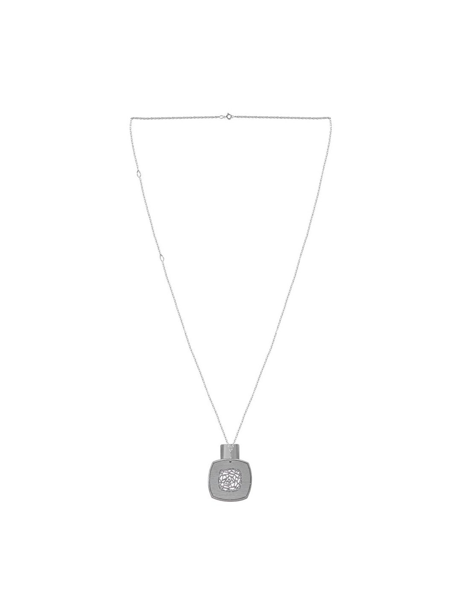 Rihi by P.C. Chandra Jewellers Square Pendant With Chain For Women & Girls