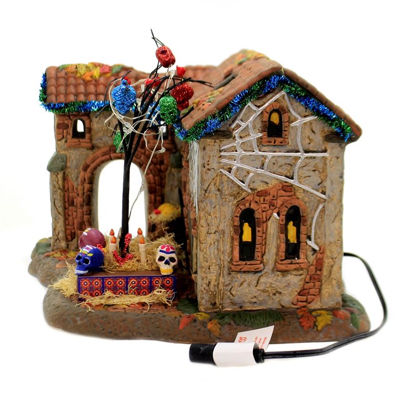 Department 56 House 6.0" Day Of The Dead House Halloween  -  Decorative Figurines