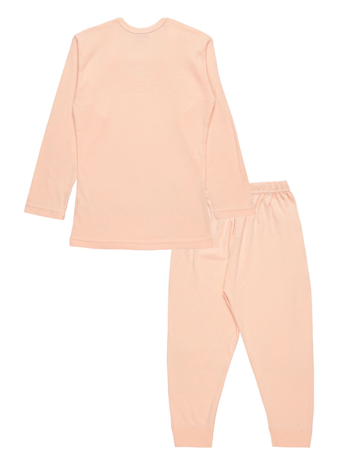 Bodycare Kids Peach Printed Full Sleeves T-Shirt with Pants