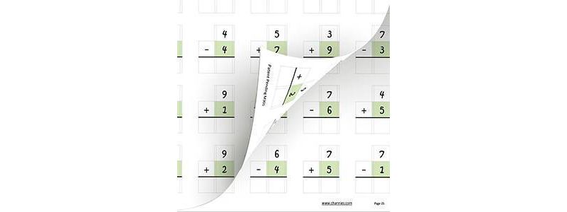 Channie's One Page A Day Single Digit Addition & Subtraction