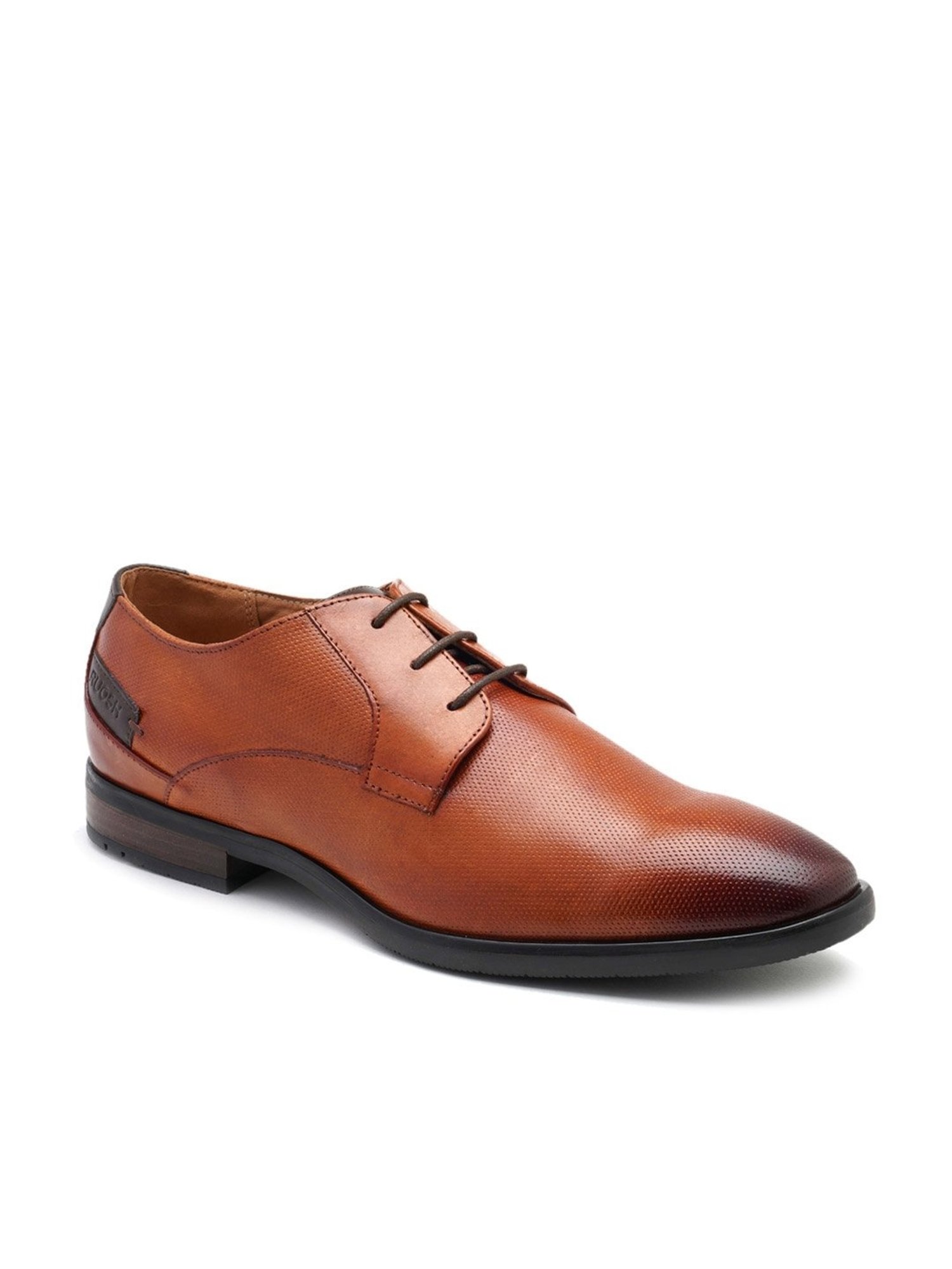 Ruosh Men's Tan Derby Shoes
