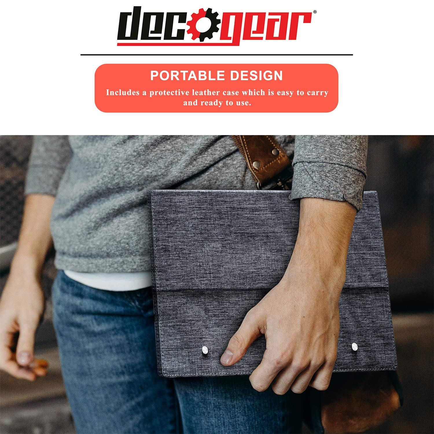 Deco Gear 15.6 Portable Monitor 1080p IPS HD Panel, Touchscreen with 10 Point Capacitive Control, 10,000 mAh Battery, Built-in Dual Speakers & USB Type-C and HDMI Devices Connections