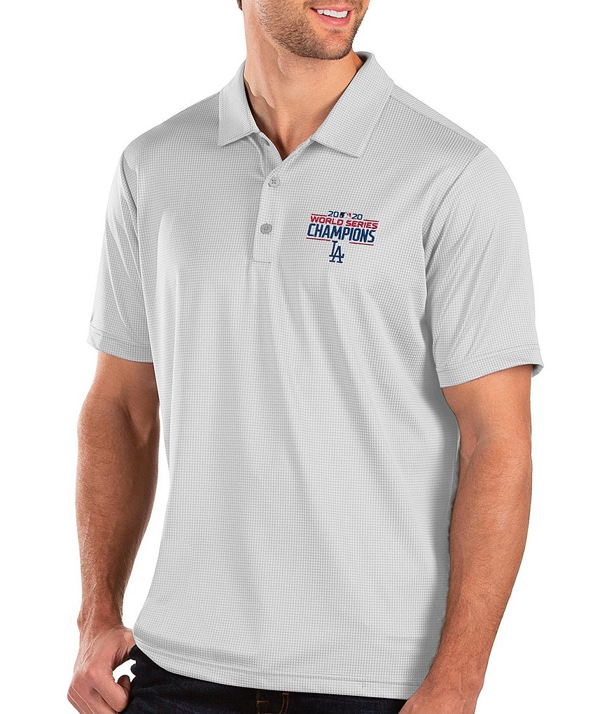 Antigua Los Angeles Dodgers 2020 MLB World Series Champions Balance Short-Sleeve Polo Shirt