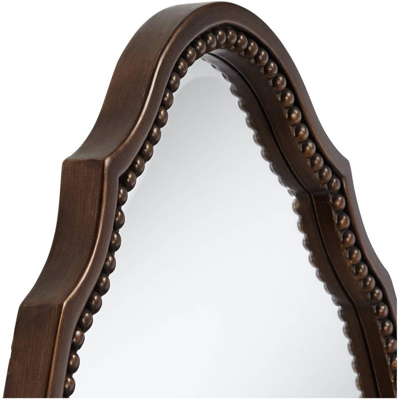 Noble Park Arabela Bronze Beaded 25 3/4" x 35 1/2" Oval Cut Mirror