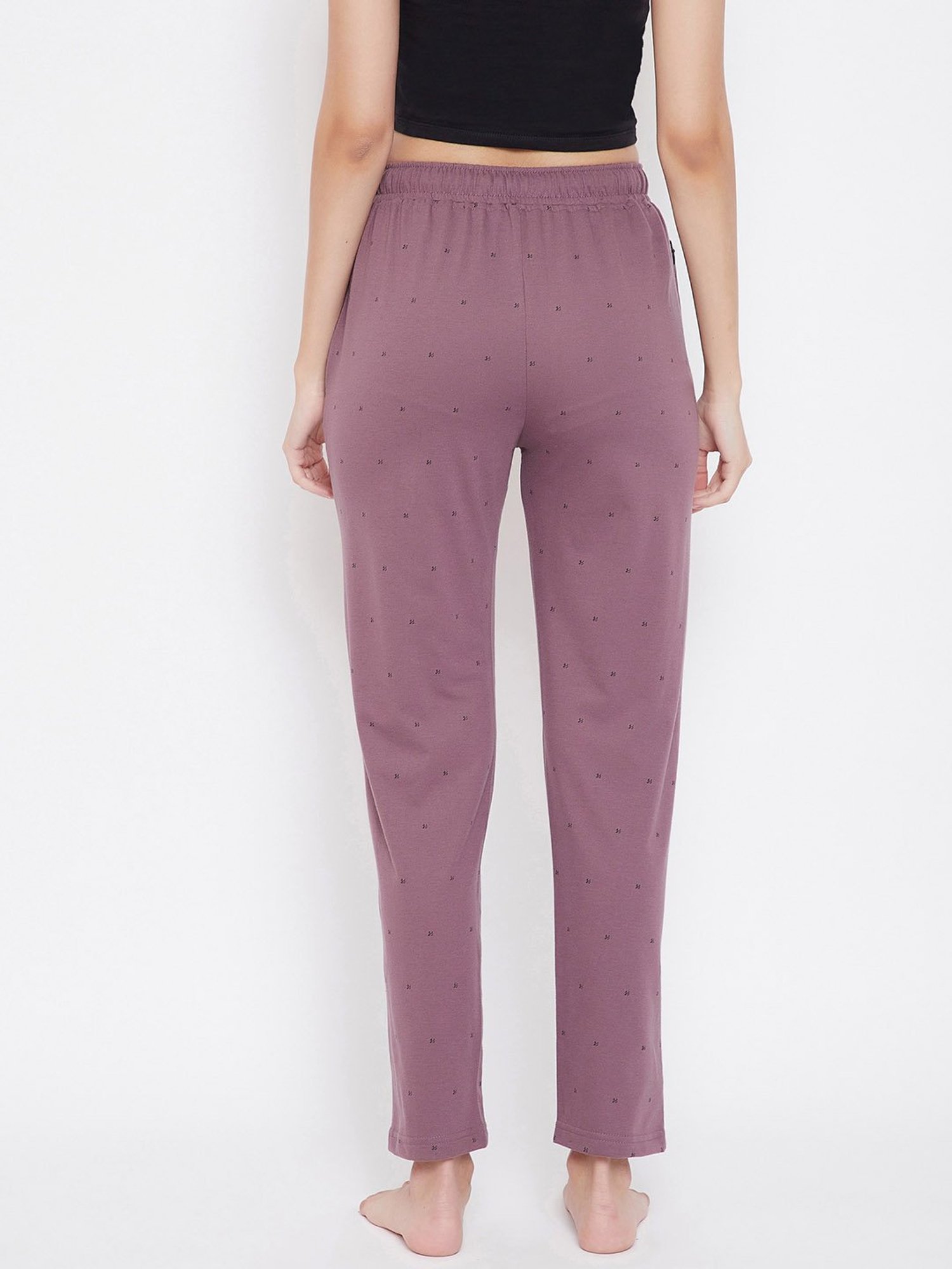 Okane Light Mauve Printed Pyjamas