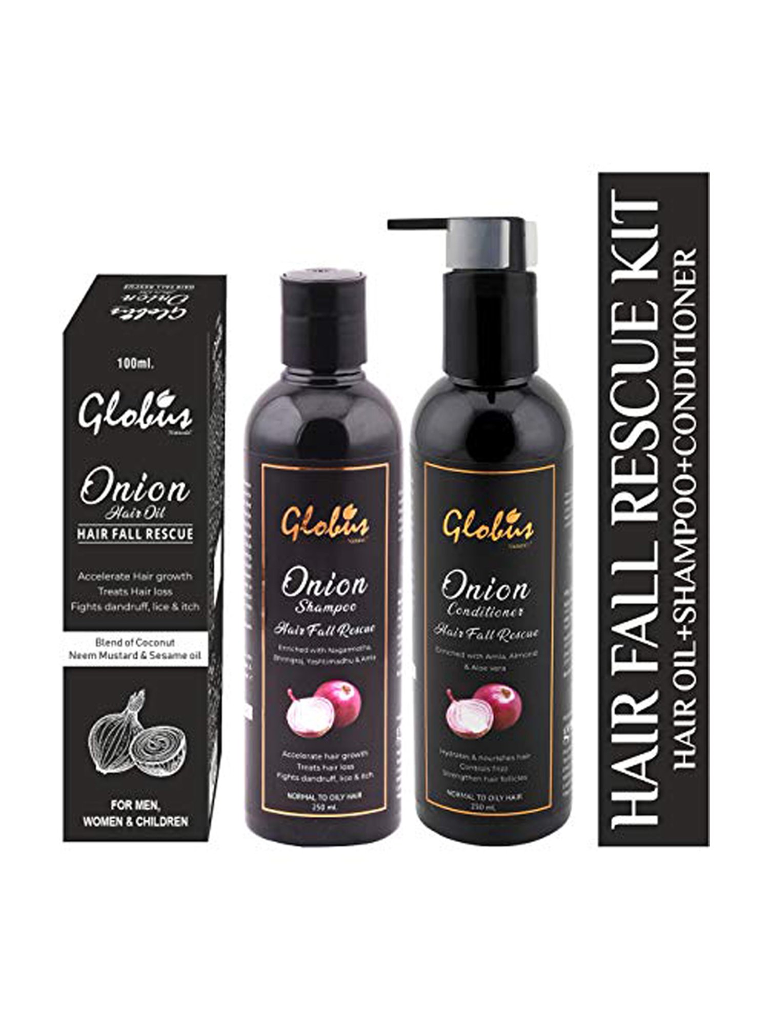 Globus Naturals Onion Anti Hair Fall & Anti Dandruff Hair Care Gift Box