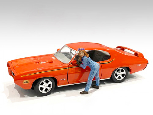 Retro Female Mechanic I Figurine for 1/18 Scale Models by American Diorama
