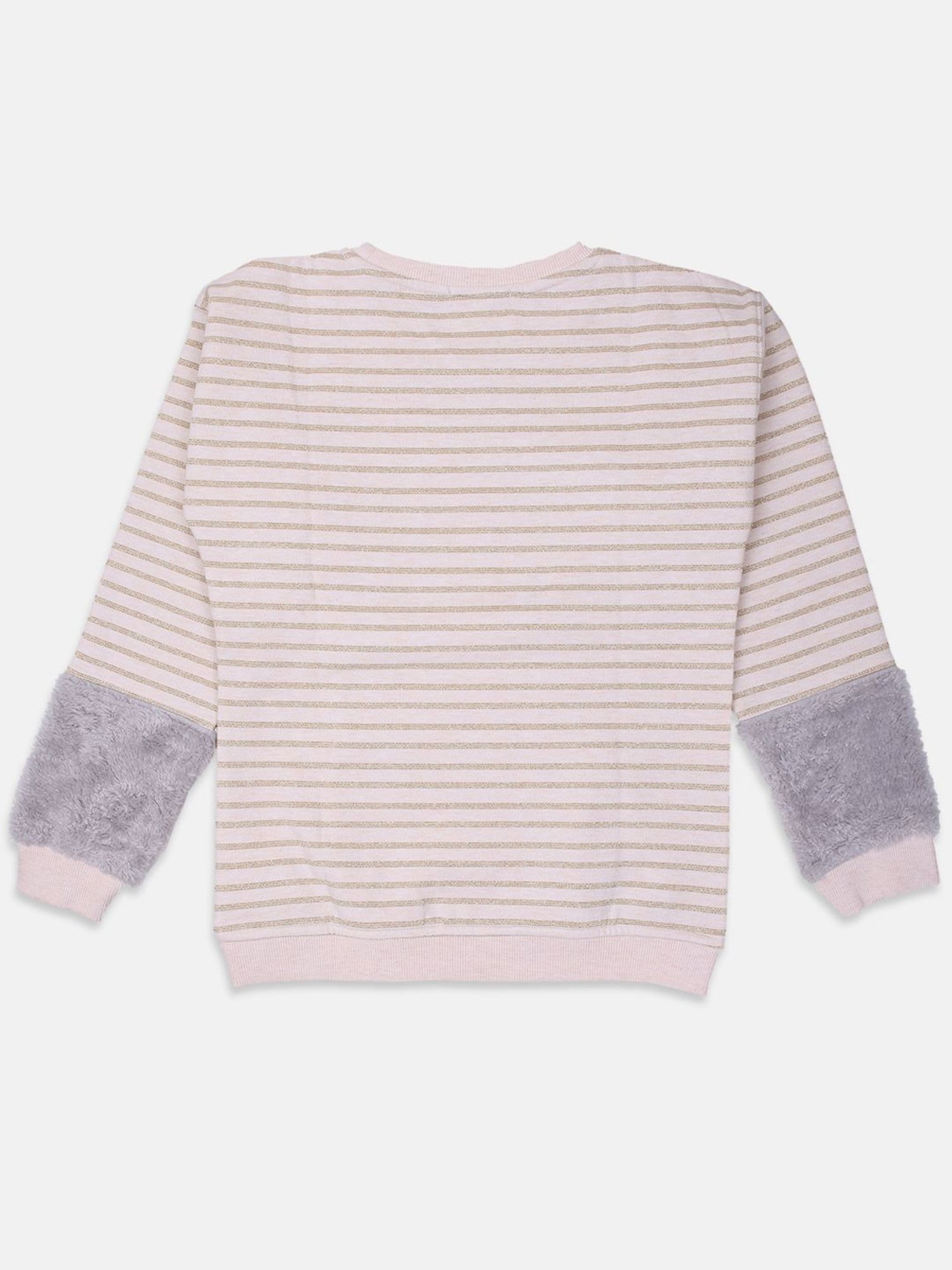 ZIAMA Kids Fawn Beige Sequence Full Sleeves Sweatshirt