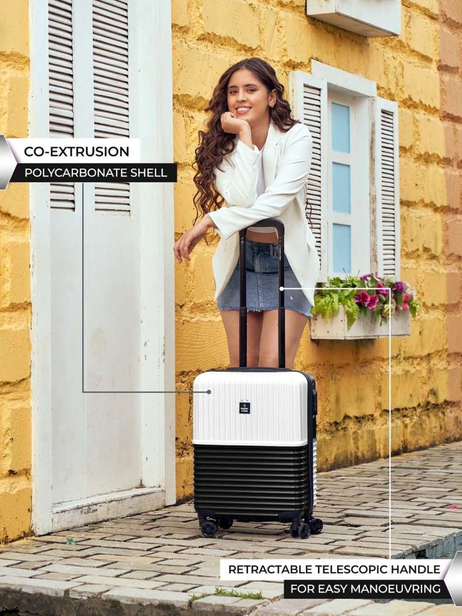 Skybags Salsa Red Solid Hard Medium Trolley Bag - 46 cm