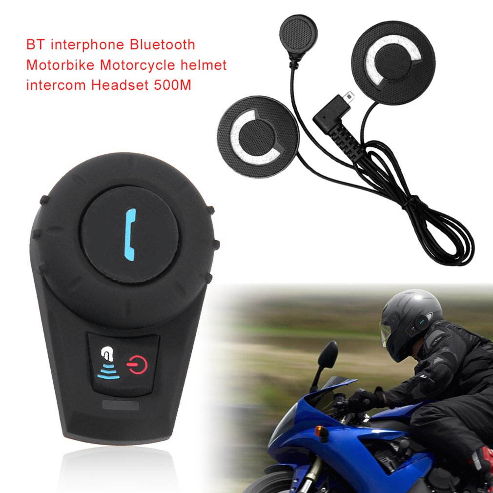 500M Bluetooth Intercom Motorcycle Motorbike Helmet Intercom Bluetooth Interphone Headset Motorcycle Helmet Intercom Handfree