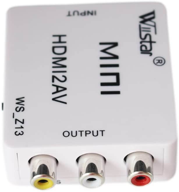 Mini HDMI to AV 3RCA CVBS Composite Video Audio Converter Adapter Support PAL/NTSC for Xbox PS3 PS4 TV STB VHS VCR Camera DVD