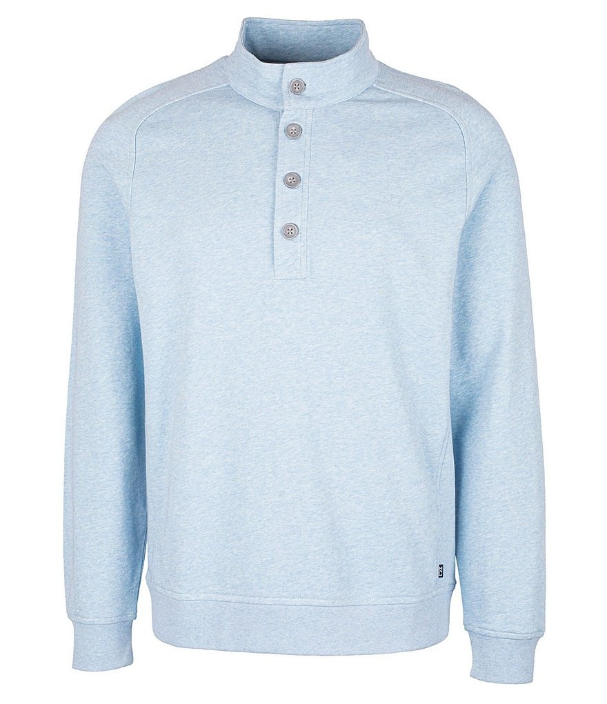 Cutter & Buck Saturday Long-Sleeve Mock French Terry Knit Sweatshirt