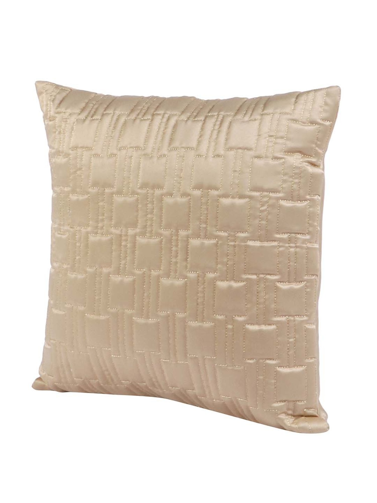 MFD HOME Furnishing Beige Satin Cushion Cover - Set of 2