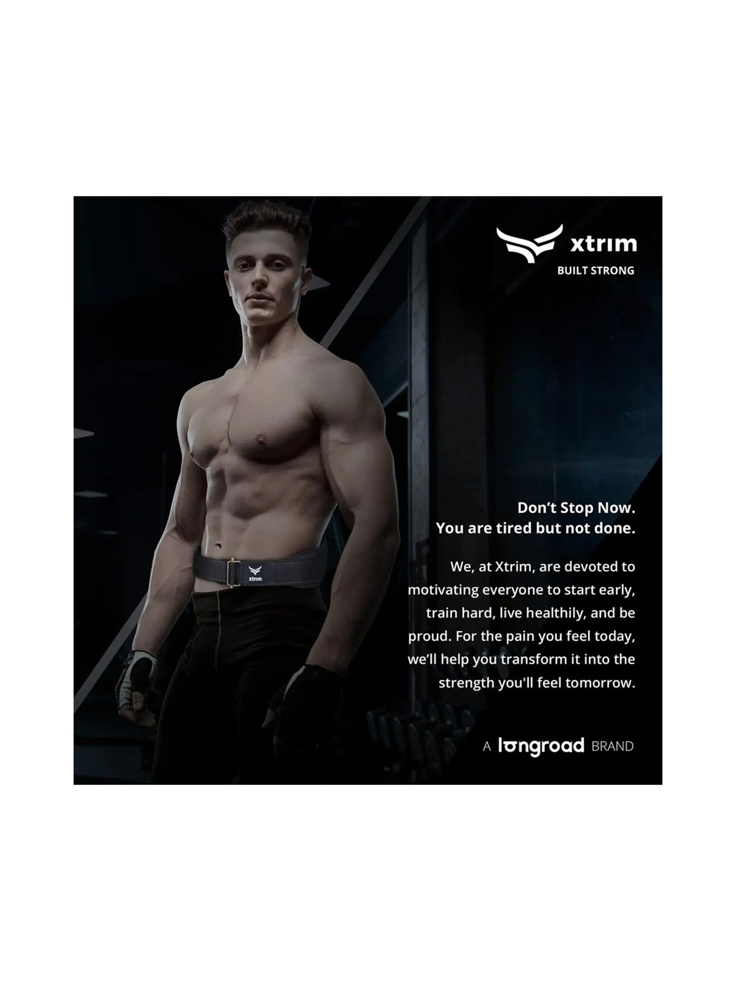 Xtrim Wings 6 Inches Weight Lifting Belt (Black) Size - Small