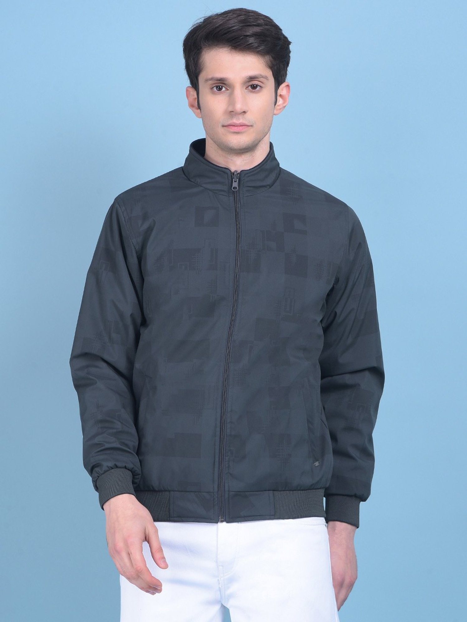 Crimsoune Club Military Green Regular Fit Printed Jacket