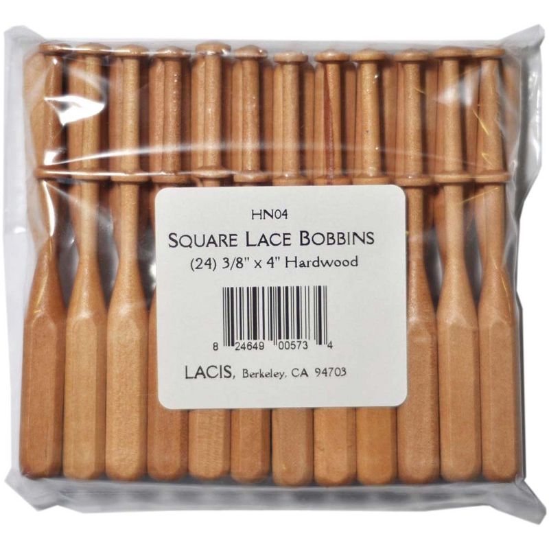 Lacis Square Lace Bobbins 3.75"X4" 24/Pkg
