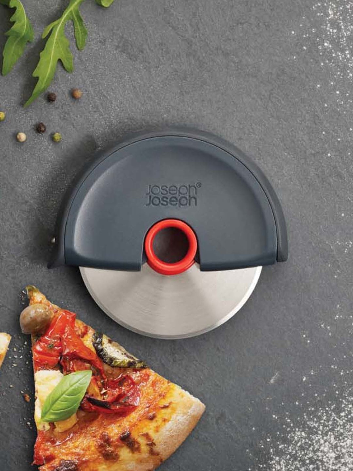 Joseph Joseph Black Stainless Steel 12.5 cm Pizza Wheel - Set of 1