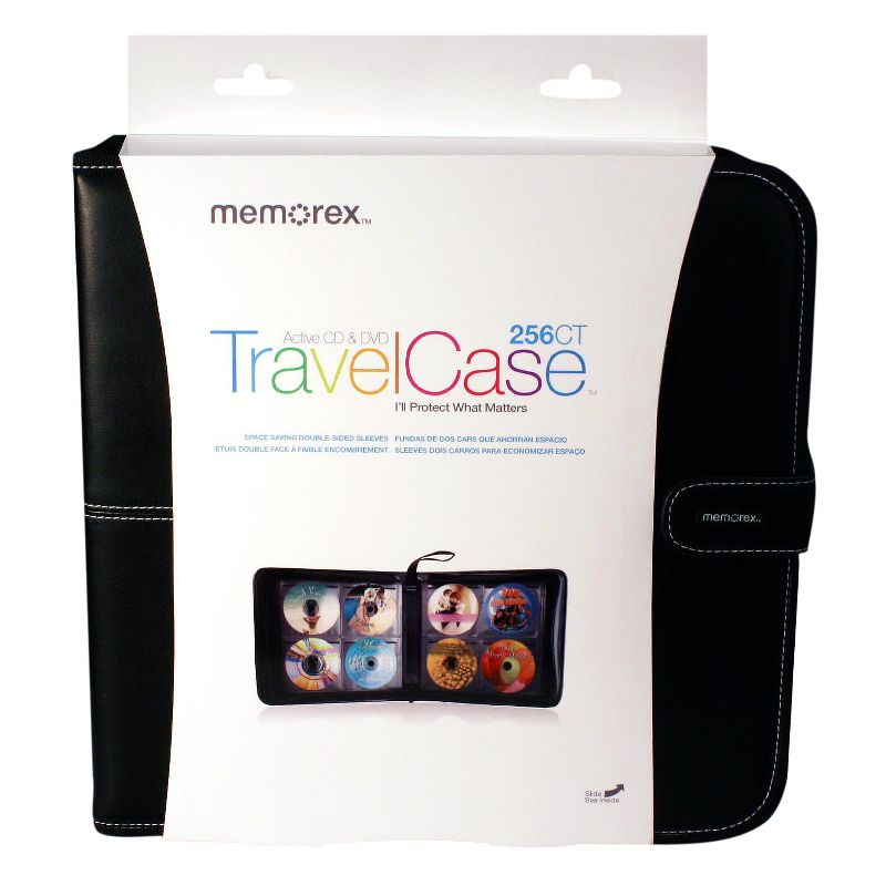 Memorex CD/DVD TravelCase Faux Leather Wallet 256ct