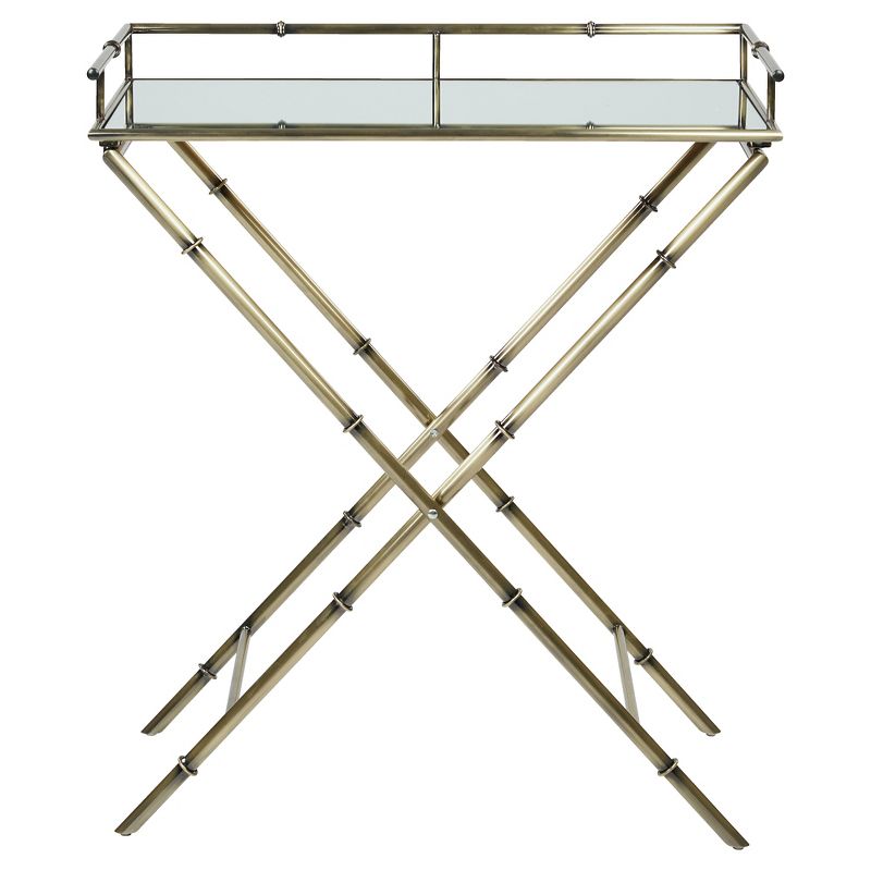 Flash Furniture Castleberry Rustic Wood Grain and Iron Kitchen Serving and Bar Cart