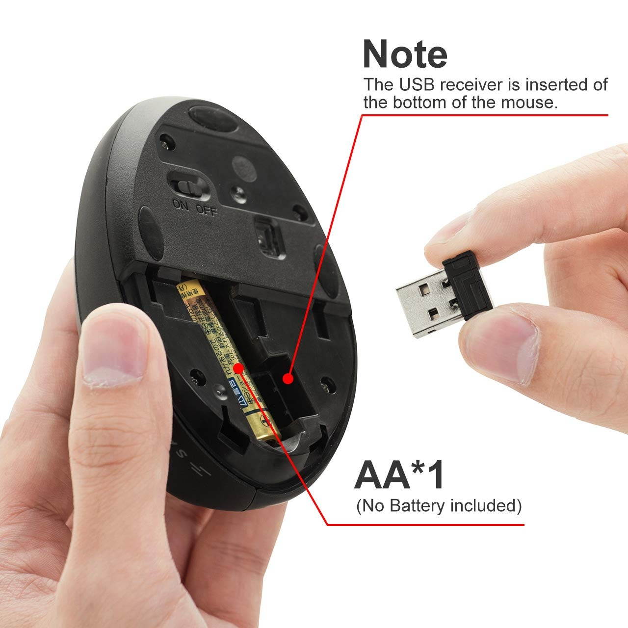 Wired Ergonomic Mouse, Optical Vertical Mice, for Small Hands, Reduce Wrist Strain, (1000/1600 Adjustable DPI, 6 Buttons) Compatible with MacBook, Laptop, Desktop, Windows, Mac OS, GMAERG16