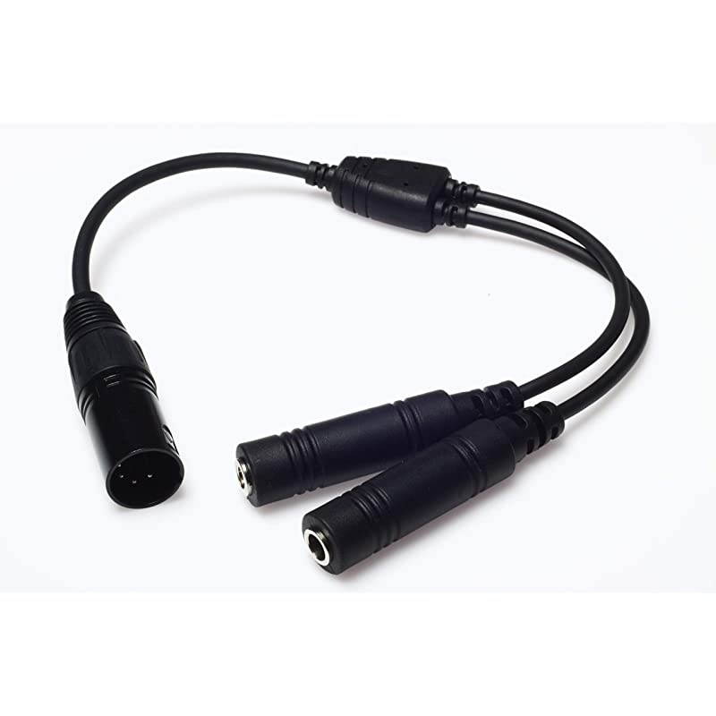 GA Twin Plug to Airbus XLR Headset Adapter