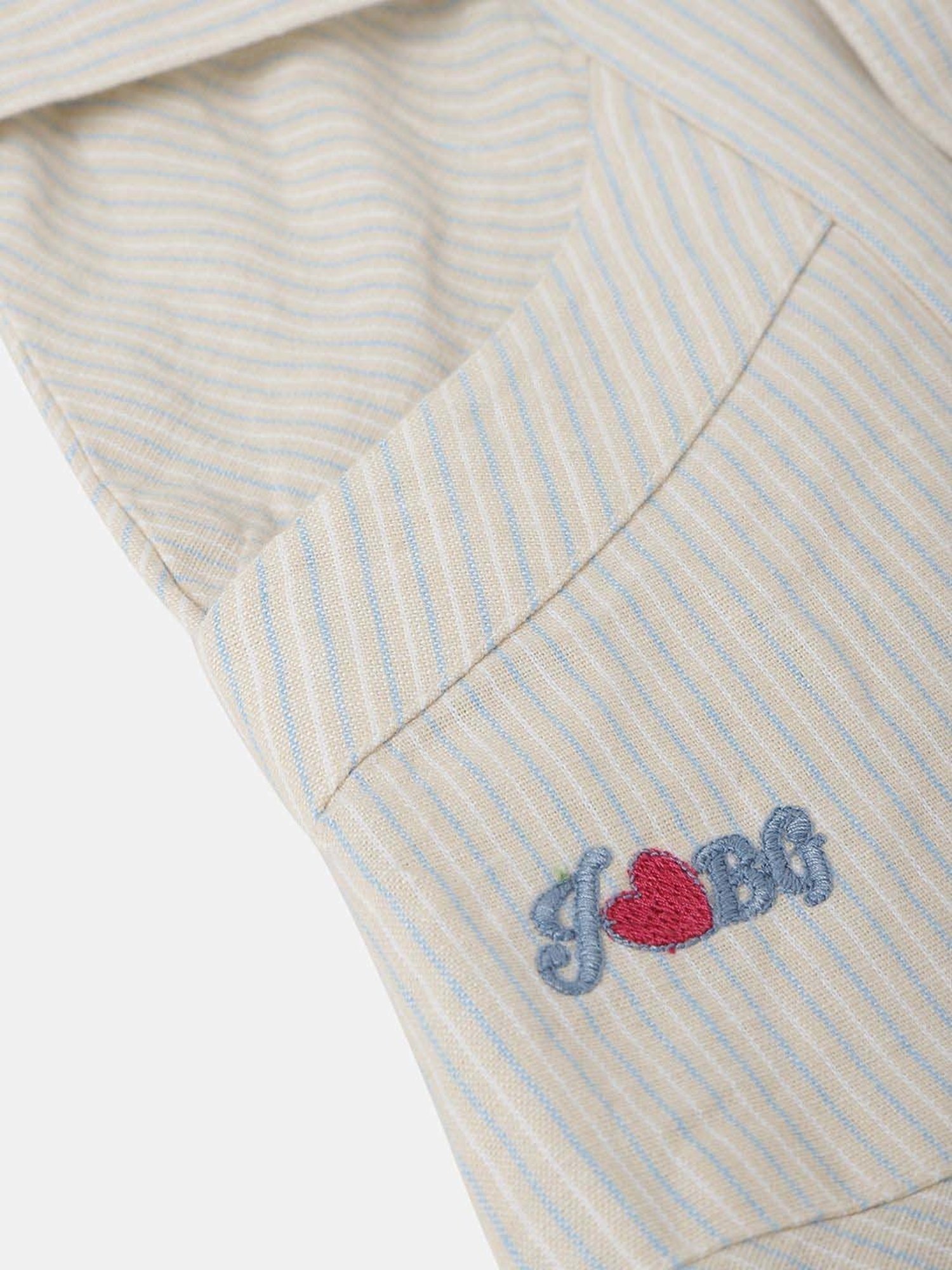 Blue Giraffe Kids Beige Cotton Jumpsuit