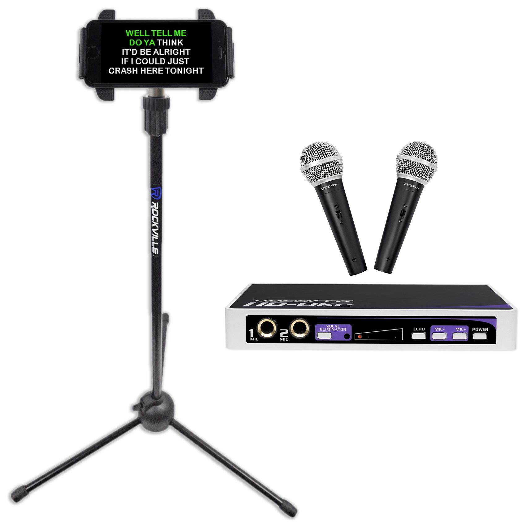 Vocopro HD-OKE Karaoke Microphone System 4 ipad/iphone/Android/Laptop/TV+Stand
