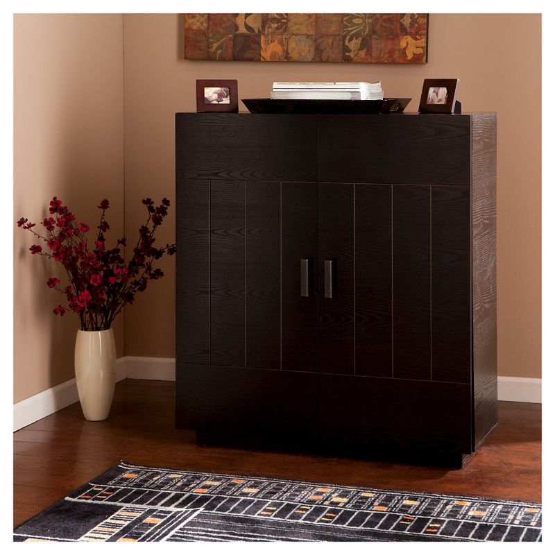 Elgin Bar Cabinet Wood/Black - Aiden Lane