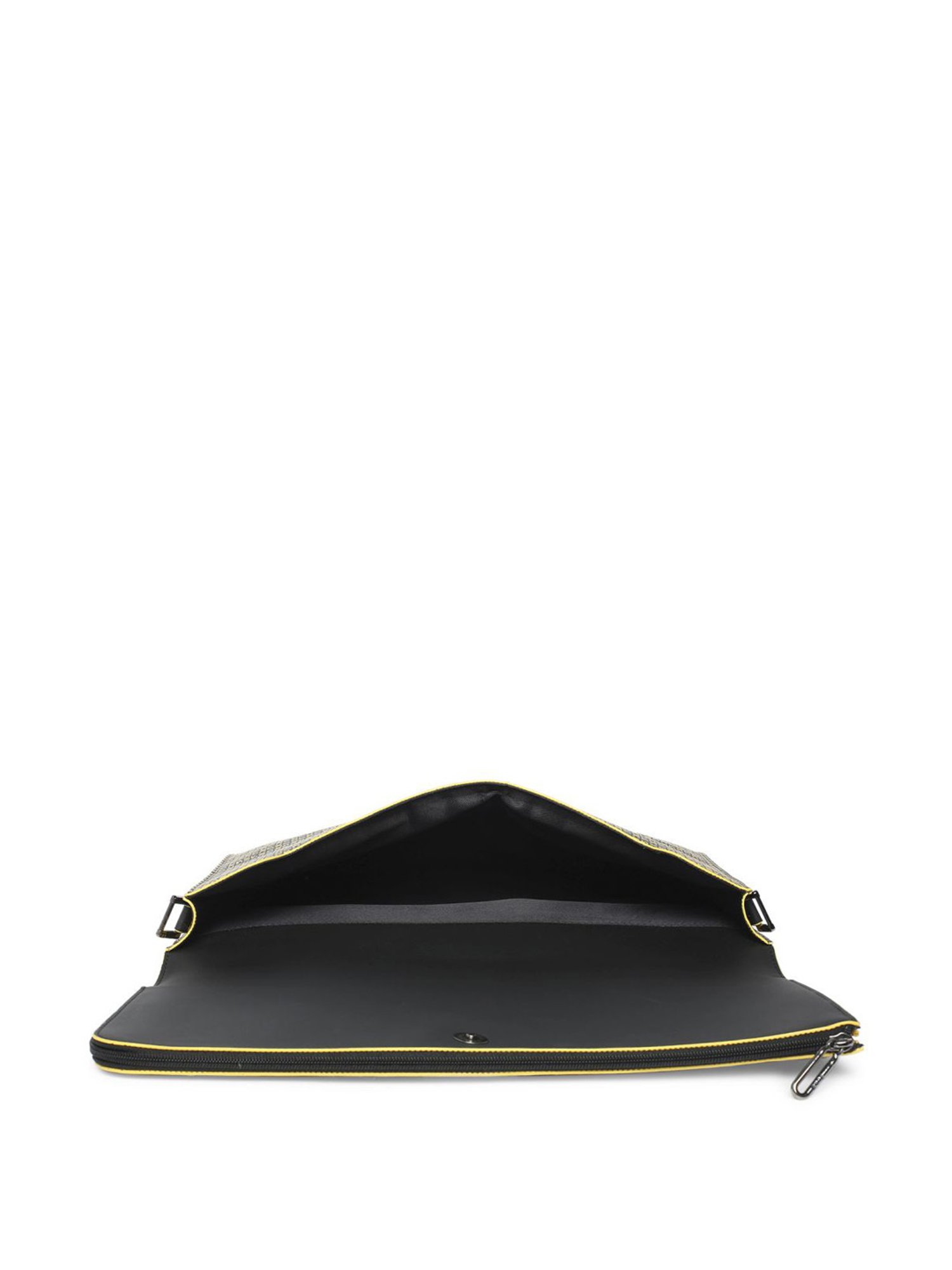 Eume Dragonfly Black Leather Printed Laptop Sleeve