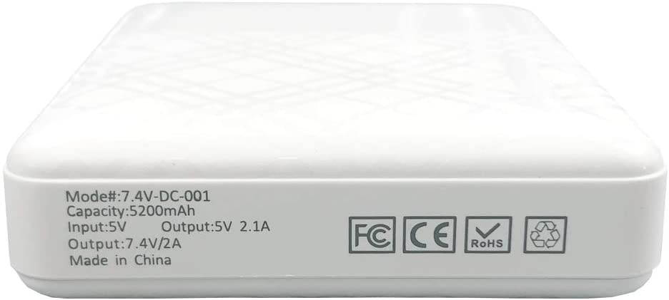 Smarkey 7.4v 5200mAh Heated Jacket Battery with Charger Cable Replacement Backup Pack for Heated Hoodies Heated Vests Down Coat