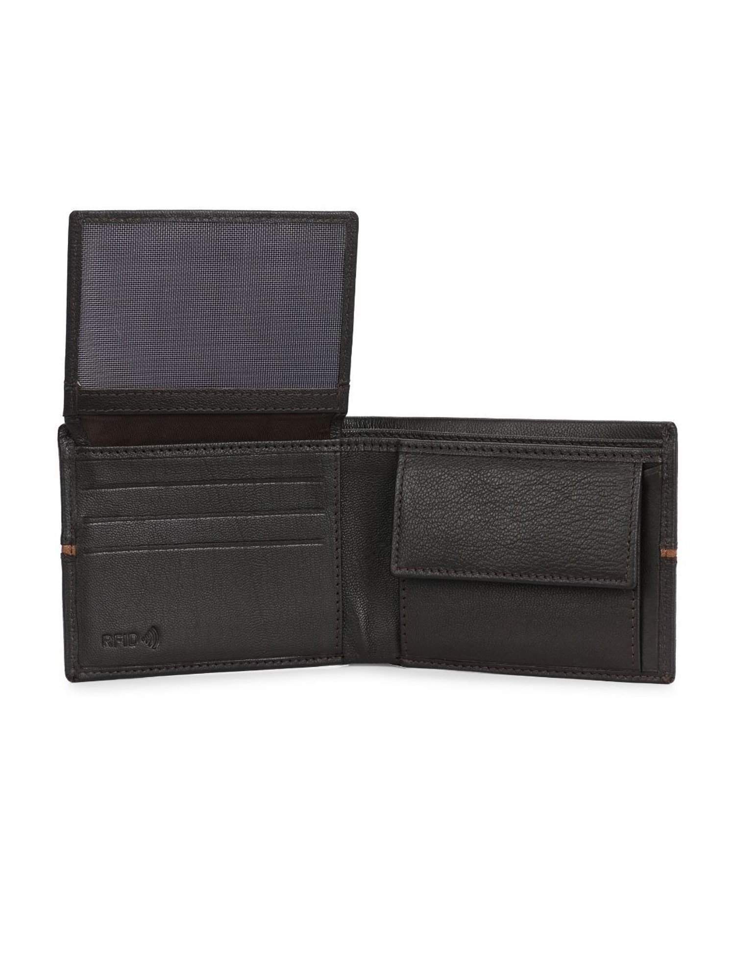 Clog London Black Leather Small Bi-Fold Wallet for Men