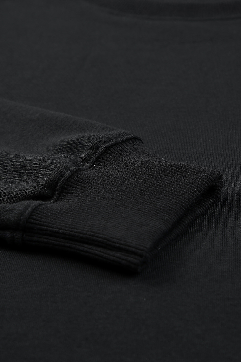 Blank Sweatshirt - Black Plaid Leopard Print Patchwork Long Sleeve Top Customized