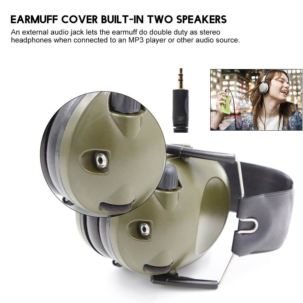 Ear Protector Electronic Tactical Shooting Earmuff Hearing Protection Adjustable Foldable Anti Noise Snore