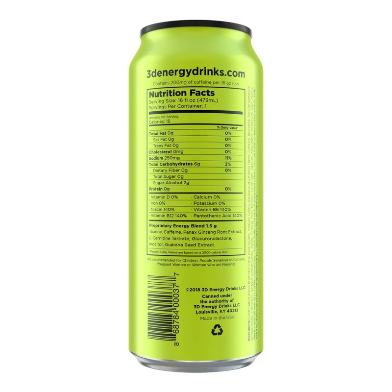 3D Citrus Mist Energy Drink - 16 fl oz Can