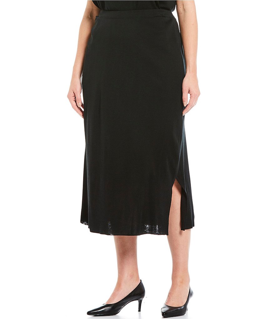 Intro Plus Size Activeease Drawstring Faux Wrap Skort