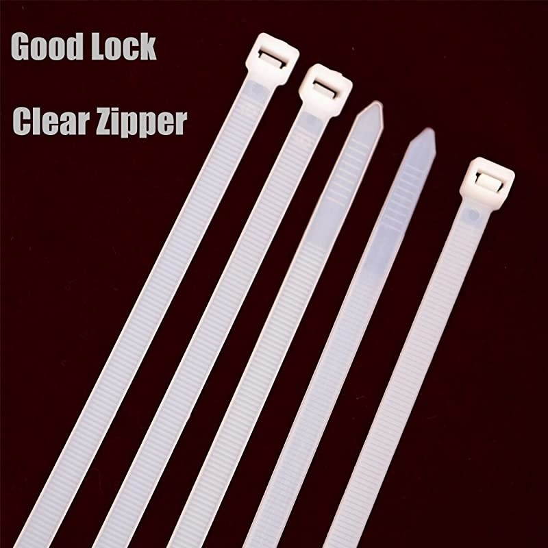 Heavy Duty 26 Inch Nylon Zip Cable Ties ClearLarge 200 LBS Tensile StrengthHeavy Duty Industrial Durable Strong Cable Ties 50 Pack Indoor Outdoor Garden Ties Use26200LB White